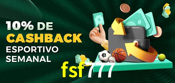10% de bônus de cashback na fsf777